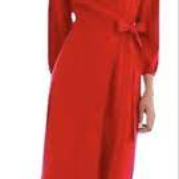 J. Crew 365 Crepe Wrap Dress Red Size 0 - Picture 10 of 10